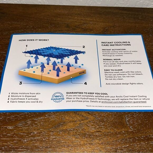 New, Arctic Cool Short Sleeve V-Neck Shirt - Picture 6 of 8